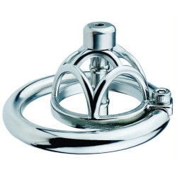 CockLock Cage de chasteté en métal avec Plug d'urètre Hexy 3 x 3.3cm